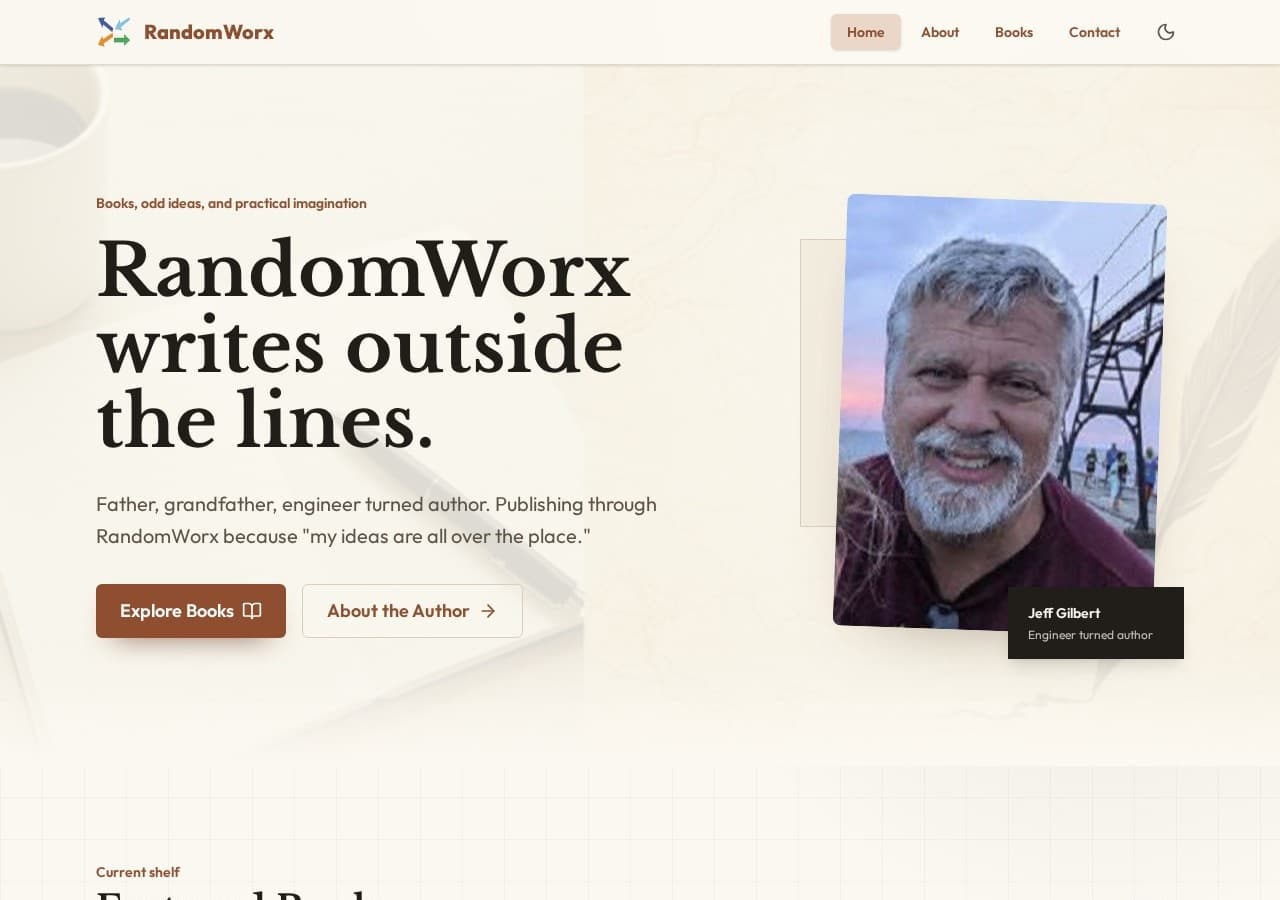 Homepage preview of RandomWorx